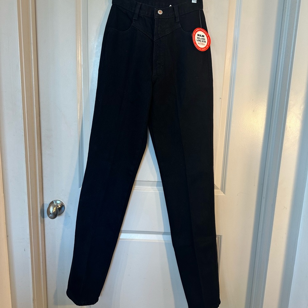 NEW Deadstock Vintage Rockies Black High Waist long Tall Jeans, Size 3